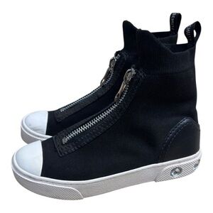 Schutz Women’s Myrnna Zip High Top Sneakers Black- Size 9 Gemstone See Pics